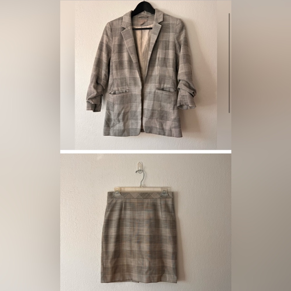 2 Piece Matching Set with Skirt & Blazer